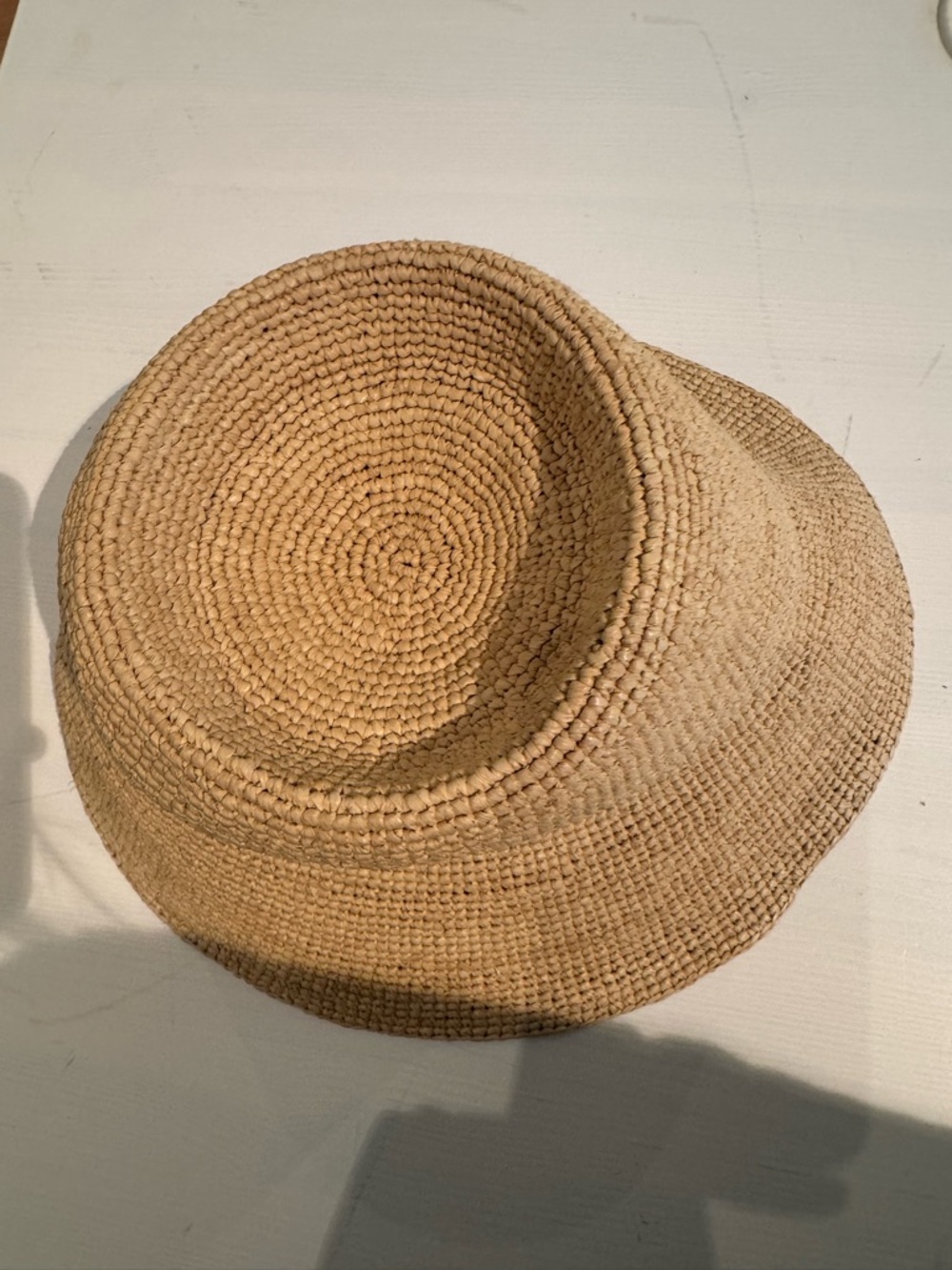 Janessa Leone Natural Crochet Straw Bucket Hat - Picture 5 of 5